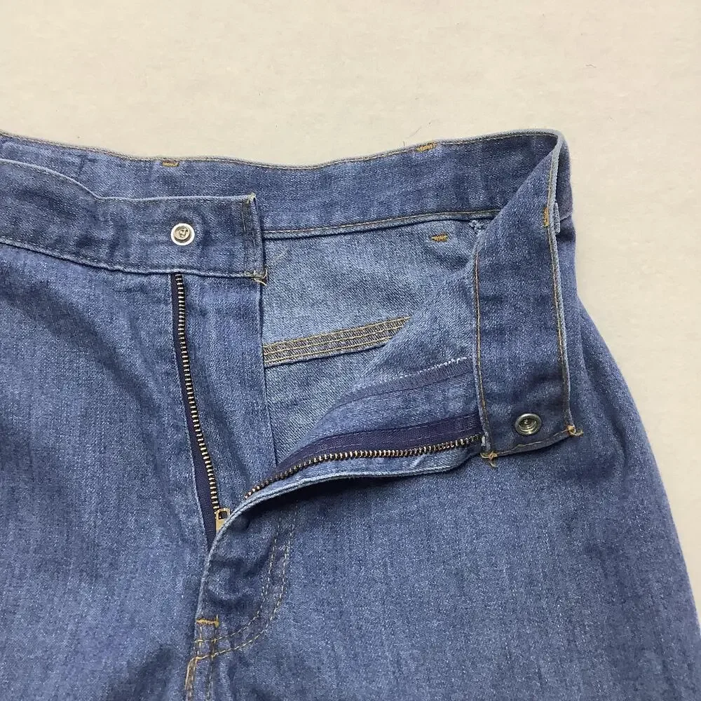 Vintage Levis Jeans Mens 32x31 Blue Wash Straight Leg Zip Fly Denim Orange Tab